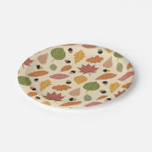 Erntedank Dinner Erdnüsse Herbst Blätter Pappteller (Schrägansicht)