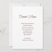 Erntedank Dinner Fall Foliage Rustikales Burgund Einladung (Rückseite)