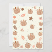 Erntedank Dinner Fall Pumpkin Einladung (Rückseite)