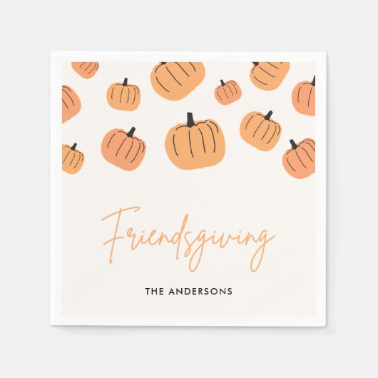 Erntedank Dinner Fall Pumpkin Serviette (Vorderseite)