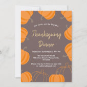Erntedank Dinner Fall Wasserfarbe Pumpen Einladung (Vorderseite)