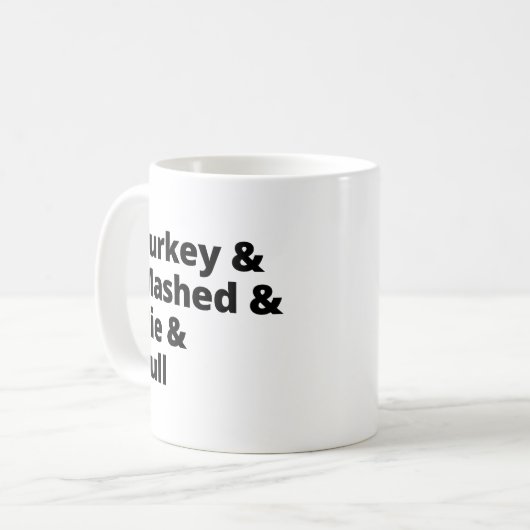 Erntedank Dinner Fest Vibes Kaffeetasse (Vorderseite Links)