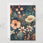 Erntedank Dinner Floral Einladung (Rückseite)