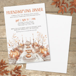 Erntedank Dinner Freundliches Dinner Party Einladung