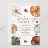 Erntedank Dinner, Freundschaft, Lass;s sammeln Einladung (Vorderseite)