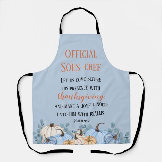 Erntedank Dinner Helper Sous-Koch Schürze (Vorderseite)