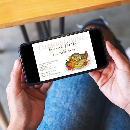 Erntedank-Dinner im Herbst Einladung