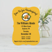 Erntedank Dinner in Pumpkin Pie Orange Custom I Einladung (Stehend Vorderseite)