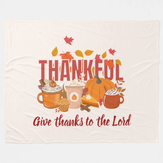 ERNTEDANK DINNER Kirchendienst Einladung Fleecedecke (Vorderseite (Horizontal))