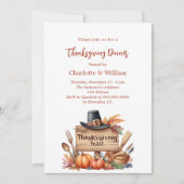 Erntedank Dinner Kürbis Bauernhof Einladung (Vorderseite)