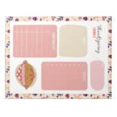 Erntedank Dinner Meetingplan Notizblock (Vorderseite)