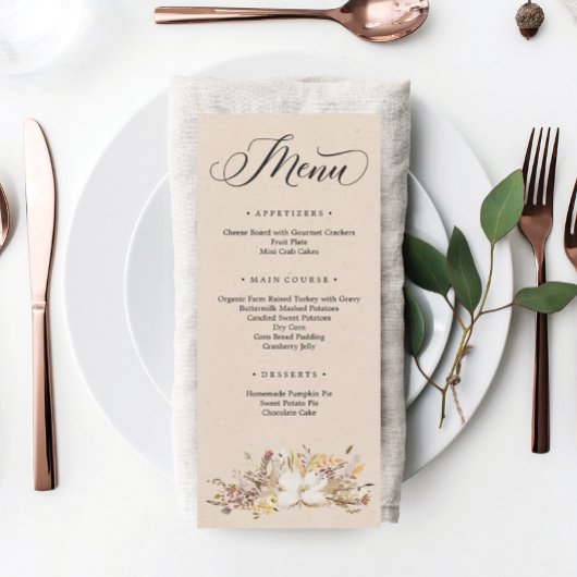 Erntedank Dinner Menu Programm