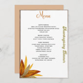 Erntedank Dinner Menü Stil 09.Retro Fall Menükarte (Vorne/Hinten)