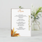 Erntedank Dinner Menü Stil 09.Retro Fall Menükarte (Stehend Vorderseite)