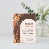 Erntedank-Dinner mit Blumengeschmack Postkarte (Stehend Vorderseite)