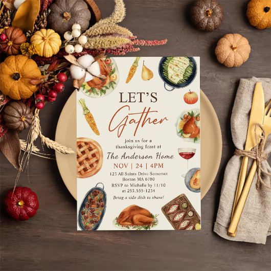 Erntedank Dinner mit der Türkei Lasst uns zusammen Einladung