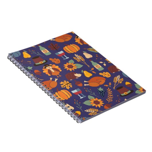 Erntedank-Dinner nahtlos Vintag Notizblock (Rechte Seite)