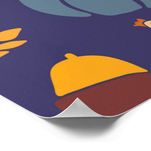 Erntedank-Dinner nahtlos Vintag Poster (Ecke)