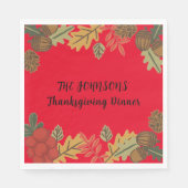 Erntedank Dinner Napkin, Personalisierte Weihnacht Serviette (Vorderseite)