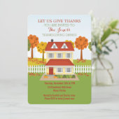 Erntedank Dinner Open House Einladung (Stehend Vorderseite)