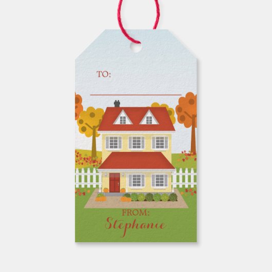 Erntedank Dinner Open House Geschenkanhänger (Rückseite)