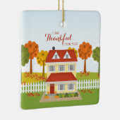 Erntedank Dinner Open House Keramikornament (Rechts)
