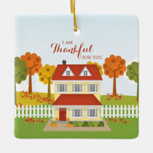 Erntedank Dinner Open House Keramikornament