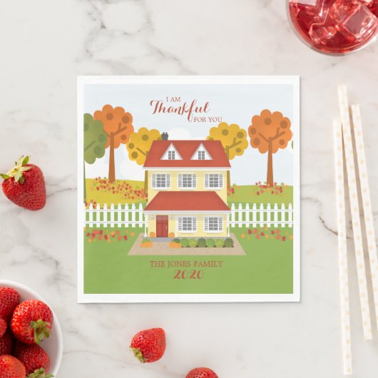 Erntedank Dinner Open House Serviette (Beispiel)