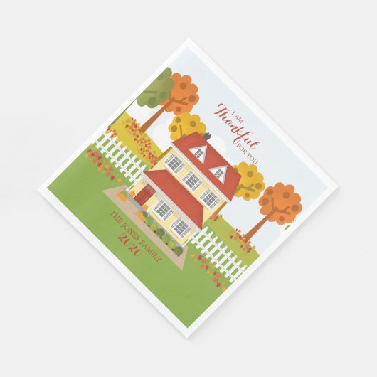 Erntedank Dinner Open House Serviette (Ecke)