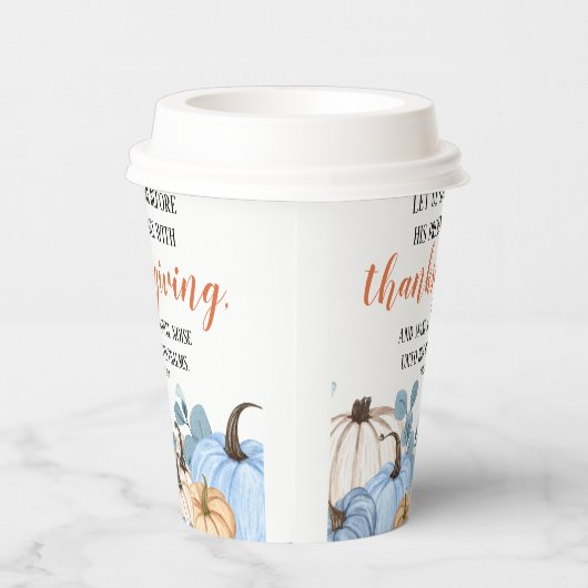 Erntedank Dinner Party Bibel Verse Pappbecher (Rechts)