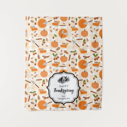 Erntedank Dinner Party Buffet Tischläufer Wandteppich (Vorderseite)