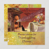 Erntedank Dinner Party Einladung (Vorne/Hinten)