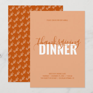 Erntedank Dinner Party Einladung
