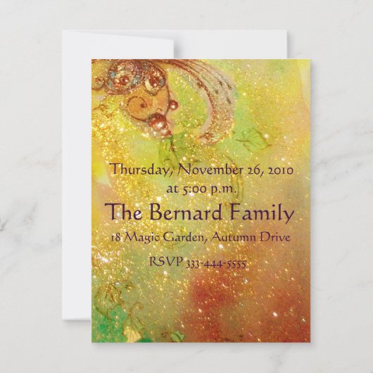 Erntedank Dinner Party Einladung (Rückseite)