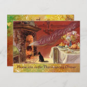 Erntedank Dinner Party Einladung (Vorne/Hinten)