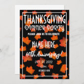 ERNTEDANK DINNER PARTY EINLADUNG (Vorne/Hinten)