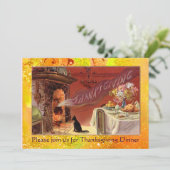 Erntedank Dinner Party Einladung (Stehend Vorderseite)