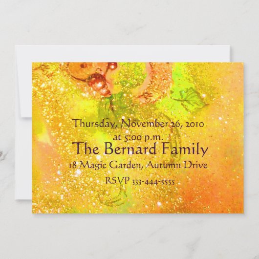 Erntedank Dinner Party Einladung (Rückseite)