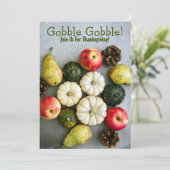 Erntedank Dinner Party Einladung (Stehend Vorderseite)