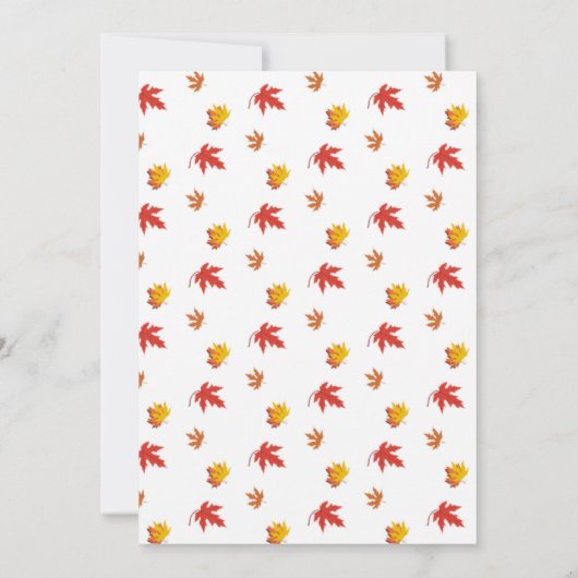 Erntedank Dinner Party Einladung (Rückseite)