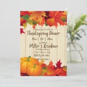 Erntedank Dinner Party Einladung (Stehend Vorderseite)