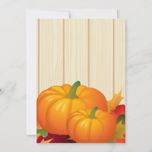 Erntedank Dinner Party Einladung (Rückseite)