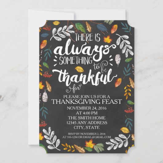 Erntedank Dinner Party Einladung (Vorderseite)