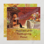 Erntedank Dinner Party Einladung (Vorne/Hinten)