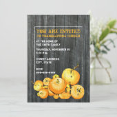 Erntedank Dinner Party Einladung - Pumpkins (Stehend Vorderseite)