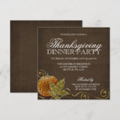 Erntedank Dinner Party Einladungen (Vorne/Hinten)