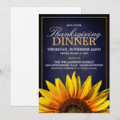 Erntedank Dinner Party Einladungen (Vorne/Hinten)