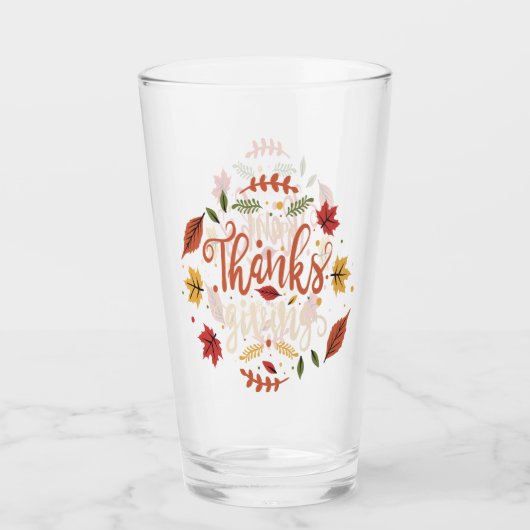 Erntedank Dinner Party Familienfeiertage Geschenke Glas (Vorderseite)