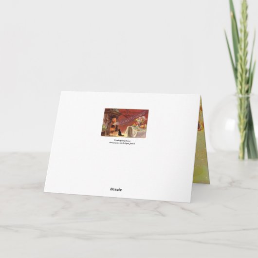 Erntedank Dinner Party Feiertagskarte (Rückseite)