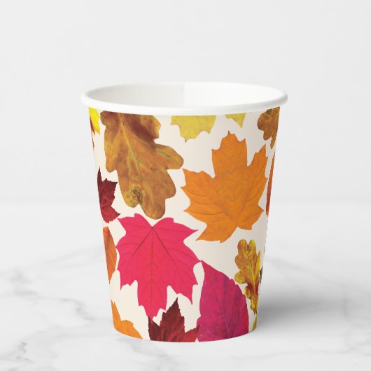 Erntedank Dinner Party Herbstfarben Blätter Pappbecher (Links)